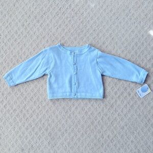 NWT Petit Ami Baby Button Sweater Light Blue Size 6 mos